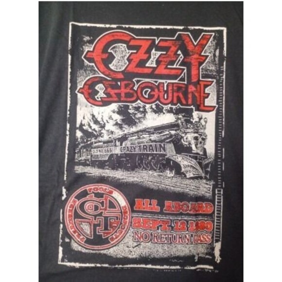 Ozzy Osbourne Crazy Train Tee Rare Size XL Band Rock - Picture 2 of 2